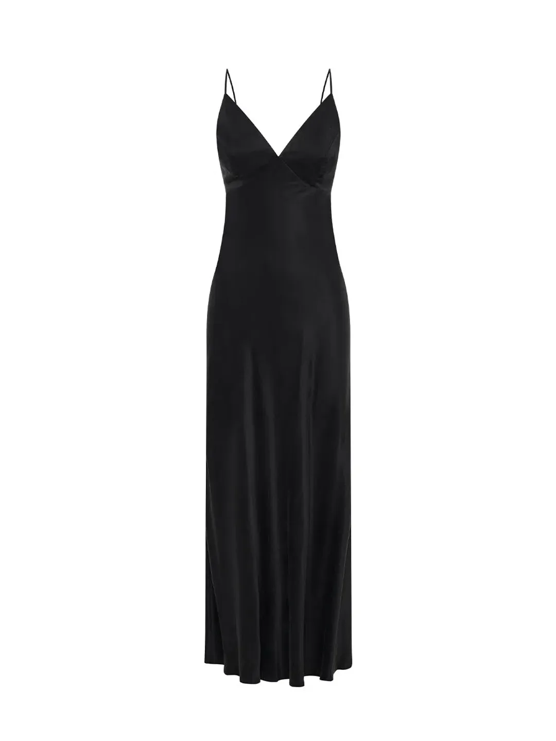 Kivari Bianca Open Back Slip Dress Black Size AU 10 for rent on The Volte - main image