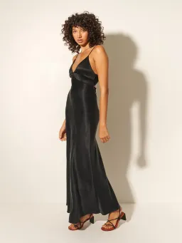 Kivari Bianca Open Back Slip Dress Black Size AU 10 for rent on The Volte - image 2