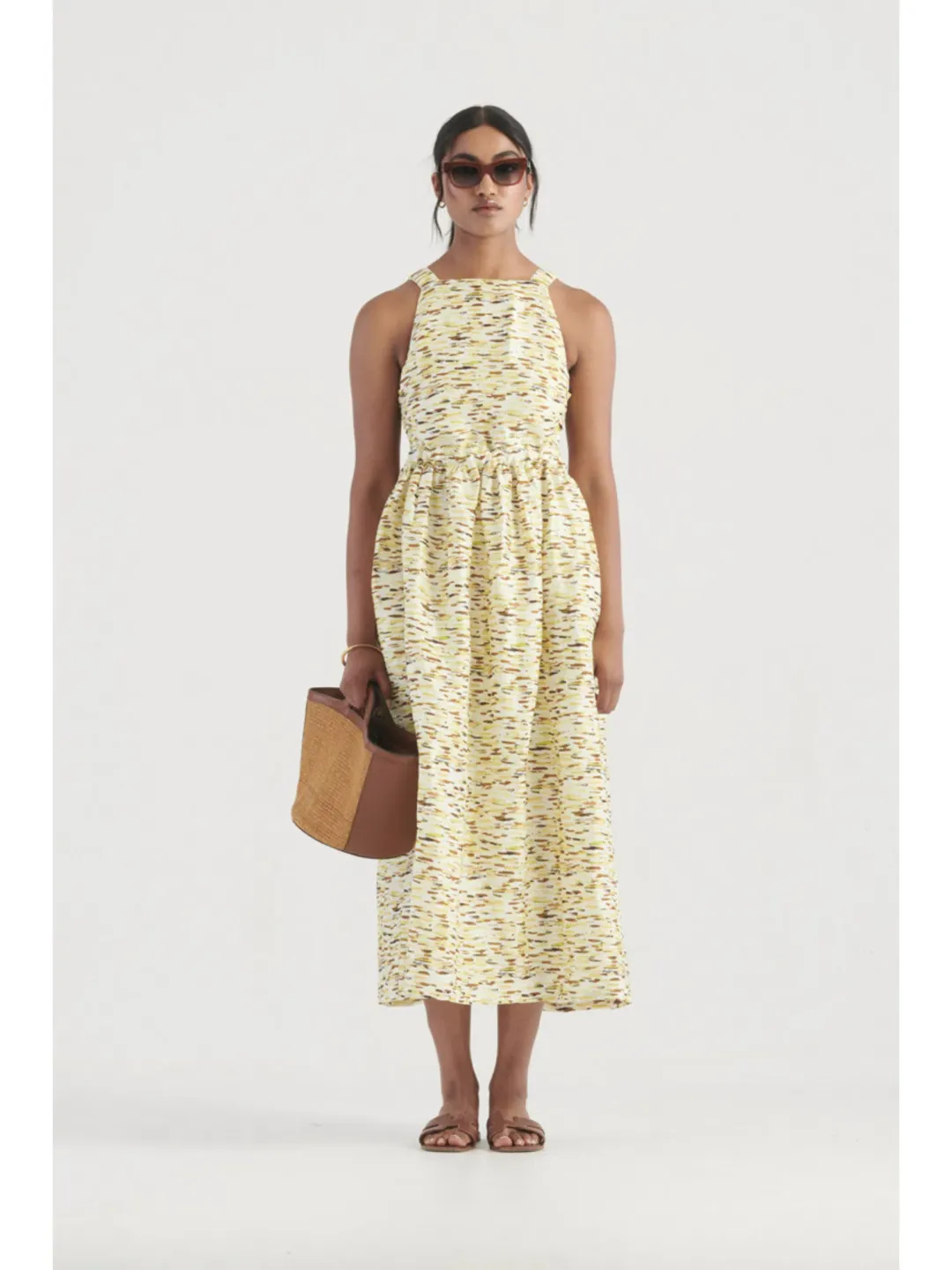 Elka Collective Mari Top And Skirt Set Citrus Print Size AU 10 for rent on The Volte - main image