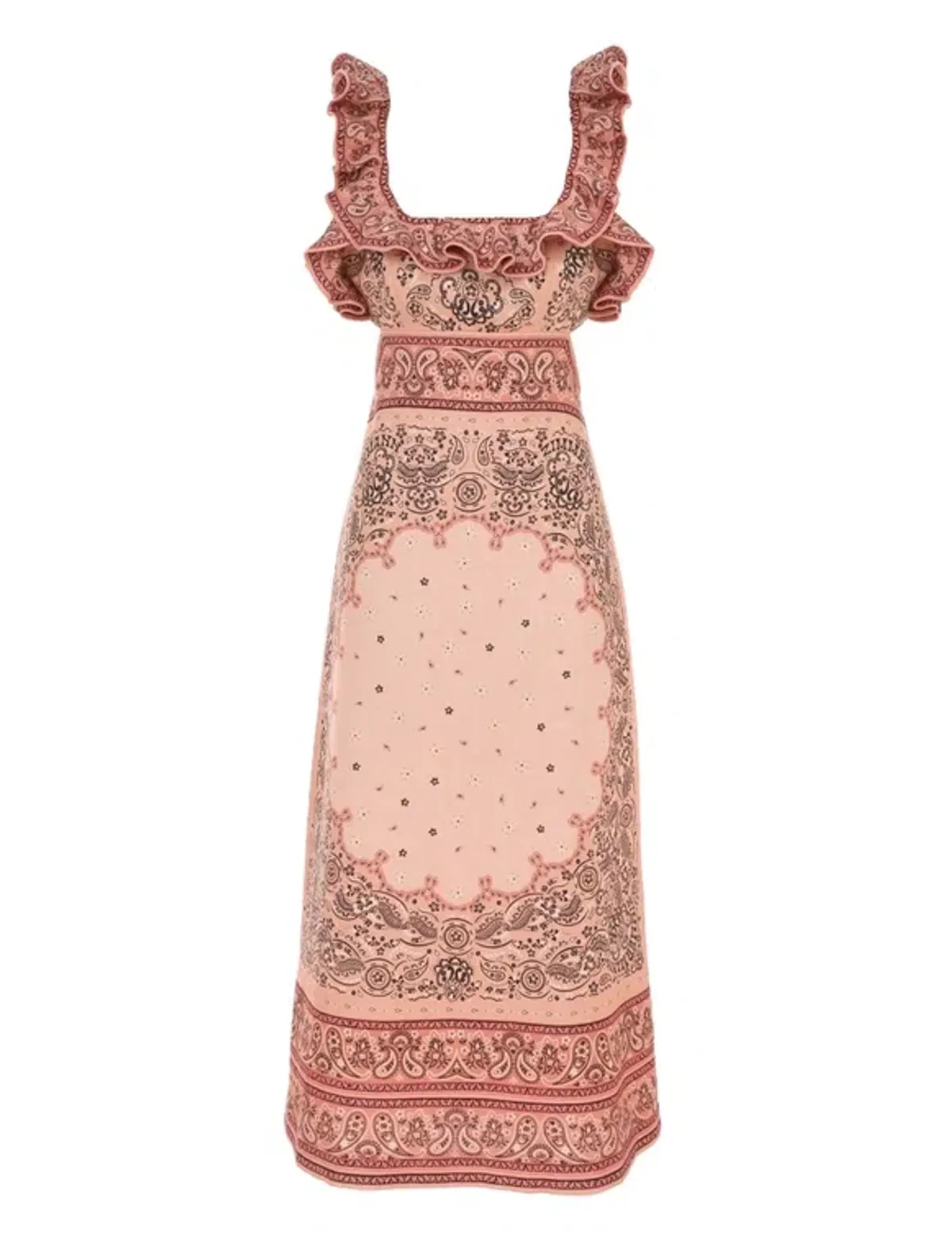 Zimmermann Matchmaker Frilled Midi Pink Bandana Size 3 / AU 14 - Image 5