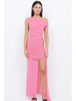 Bec & Bridge Kailani Asym Dress Grapefruit Pink Size AU 10 for rent on The Volte - image 1