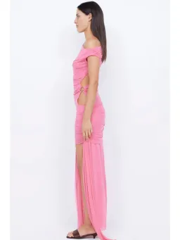 Bec & Bridge Kailani Asym Dress Grapefruit Pink Size AU 10 for rent on The Volte - image 3