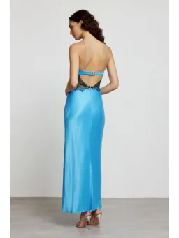 Significant Other Helaina Midi Dress Azure Blue Size AU 8 for rent on The Volte - image 3