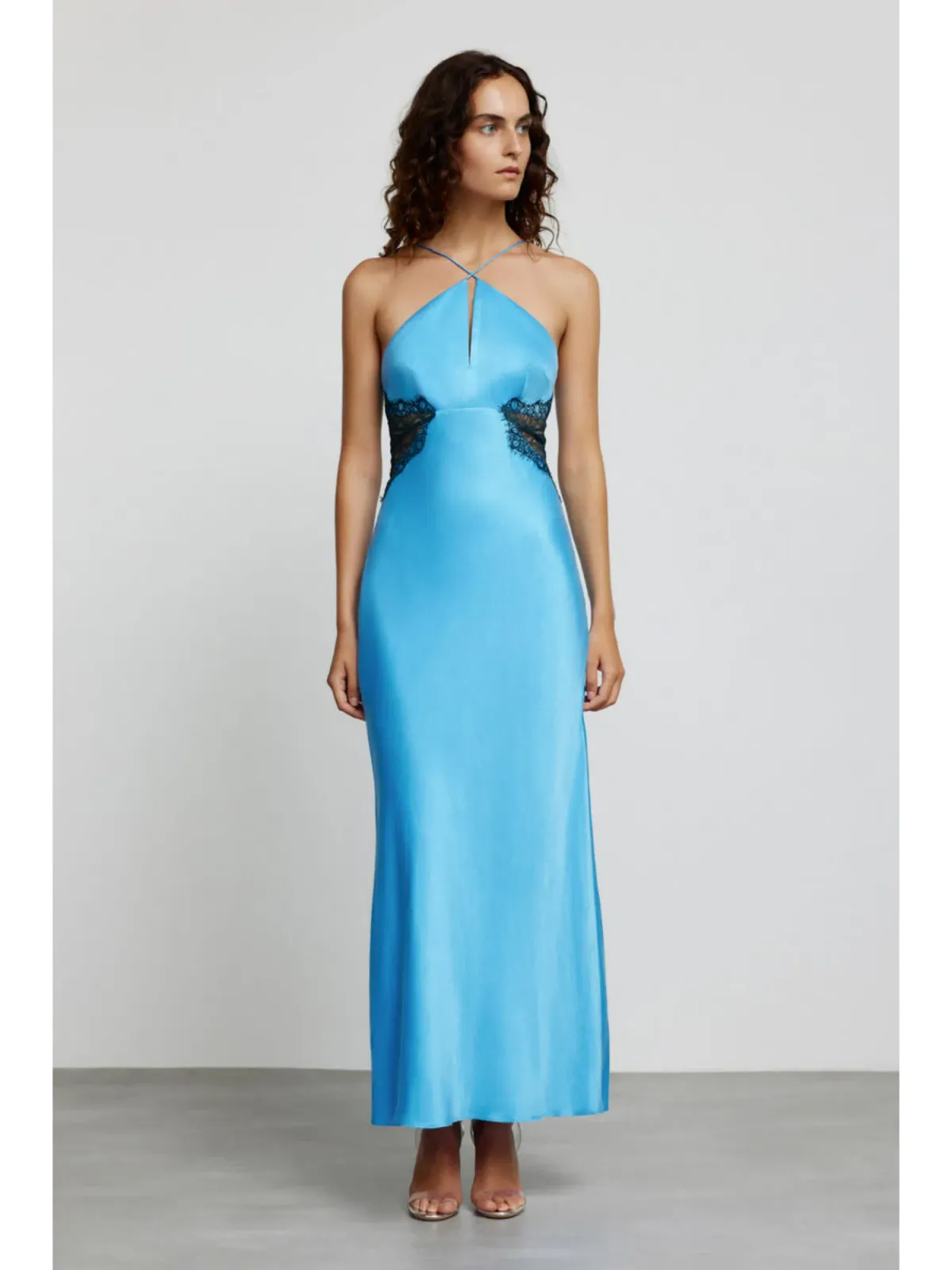 Significant Other Helaina Midi Dress Azure Blue Size AU 8 - Image 1