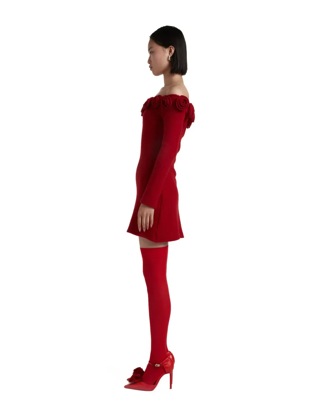 Mirae Paris Carlota Cherry Mini Dress Red Size AU 6 for rent on The Volte - main image