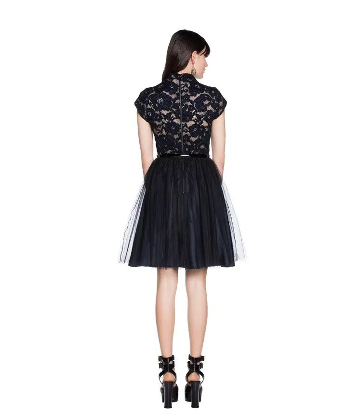 Cue Floral and Tulle Dress Black Size 14 - Image 4