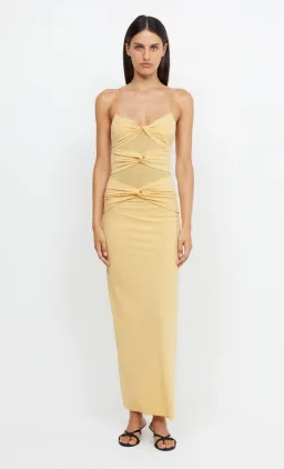 Bec & Bridge Montana Twist Dress Yellow Size 8 for rent on The Volte - image 1