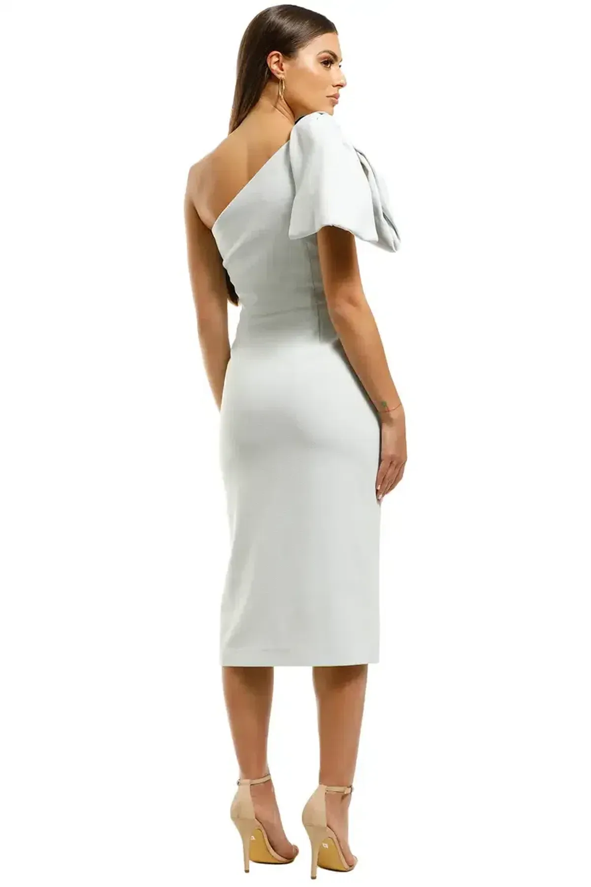 Rebecca Vallance Hamptons Midi Bow Dress in Blue Size 10 - Image 3