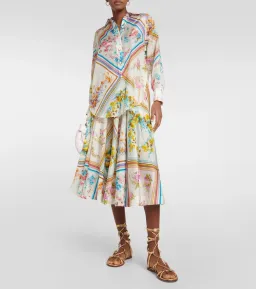 Zimmermann Halcyon Swing Skirt Multi Print Size 0/ AU 8 for rent on The Volte - image 1