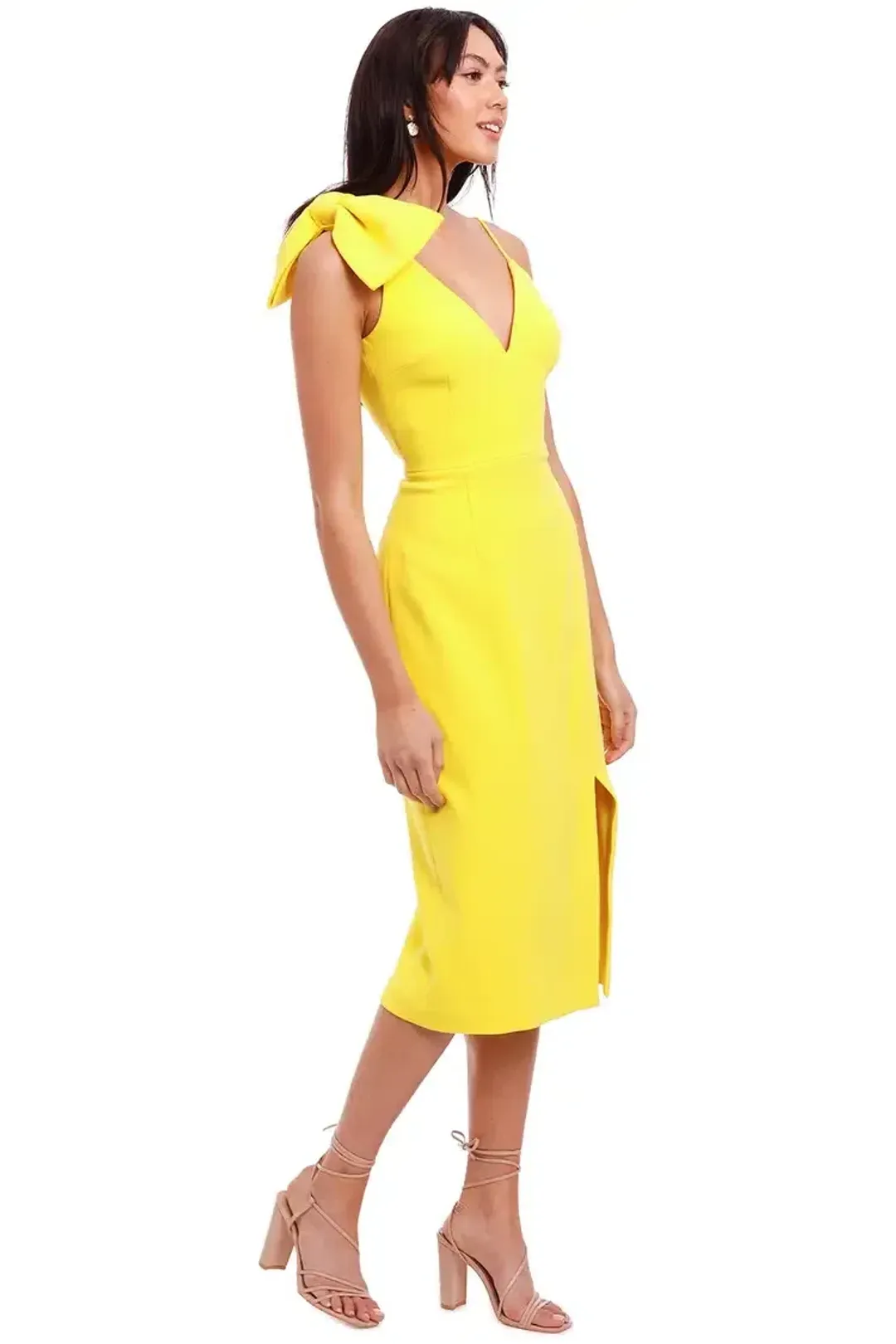 Rebecca Vallance Love Bow Dress in Yellow Size 10 for rent on The Volte - main image