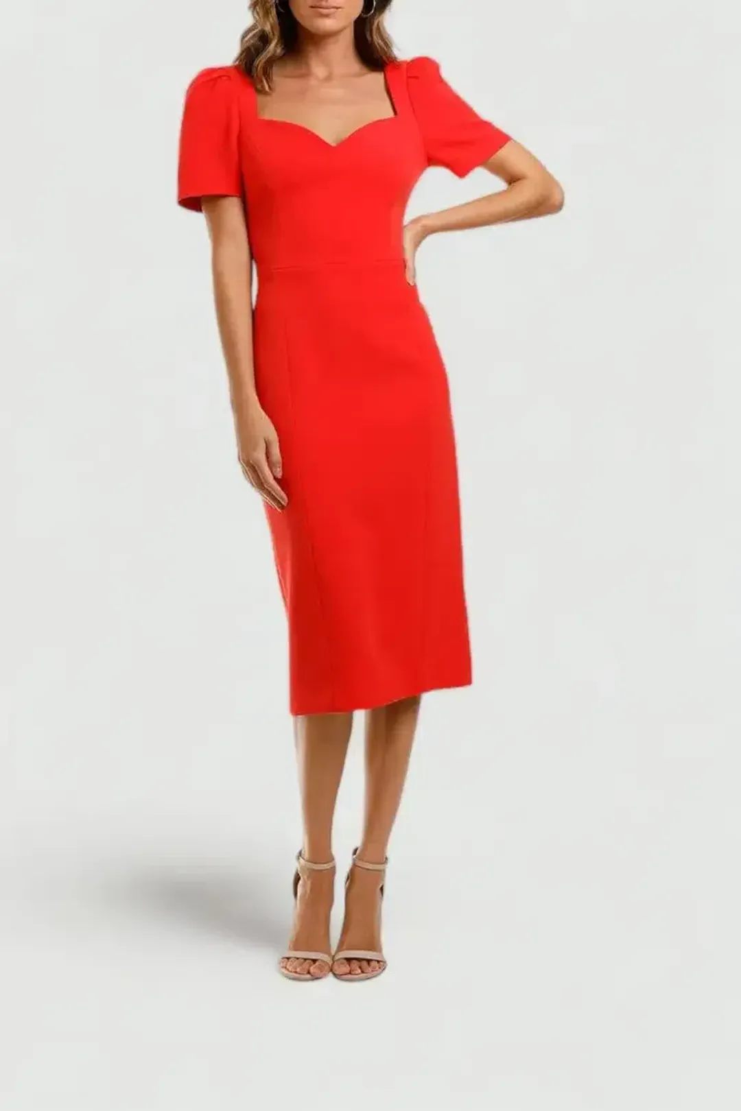 Rebecca Vallance Lamour Dress in Red Size 14 for rent on The Volte - main image
