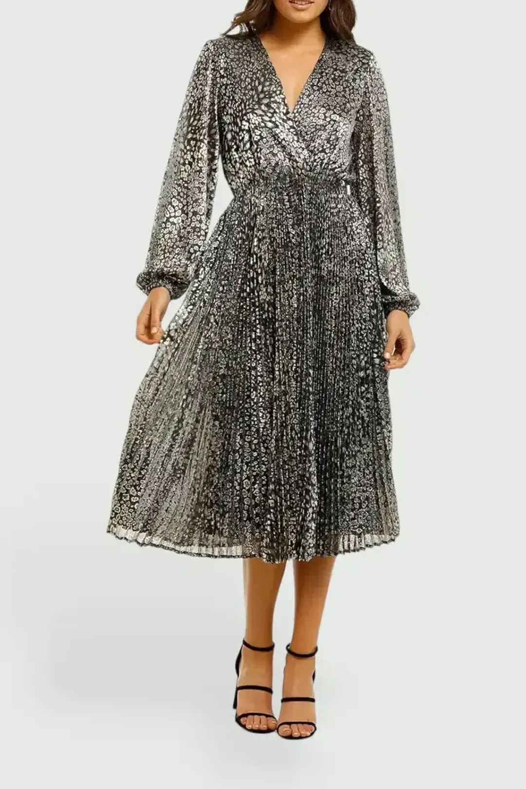 Rebecca Vallance Vienna Midi Dress in Gold Size 6 for rent on The Volte - main image
