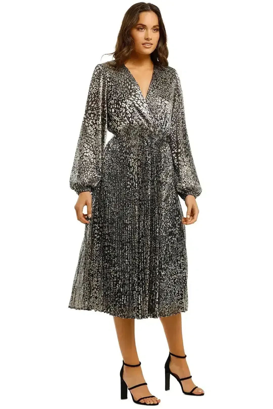 Rebecca Vallance Vienna Midi Dress in Gold Size 6 for rent on The Volte - main image