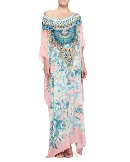 Camilla Frank Silk Garden of Dreams Round Neck Kaftan Print Size One Size for rent on The Volte - image 2