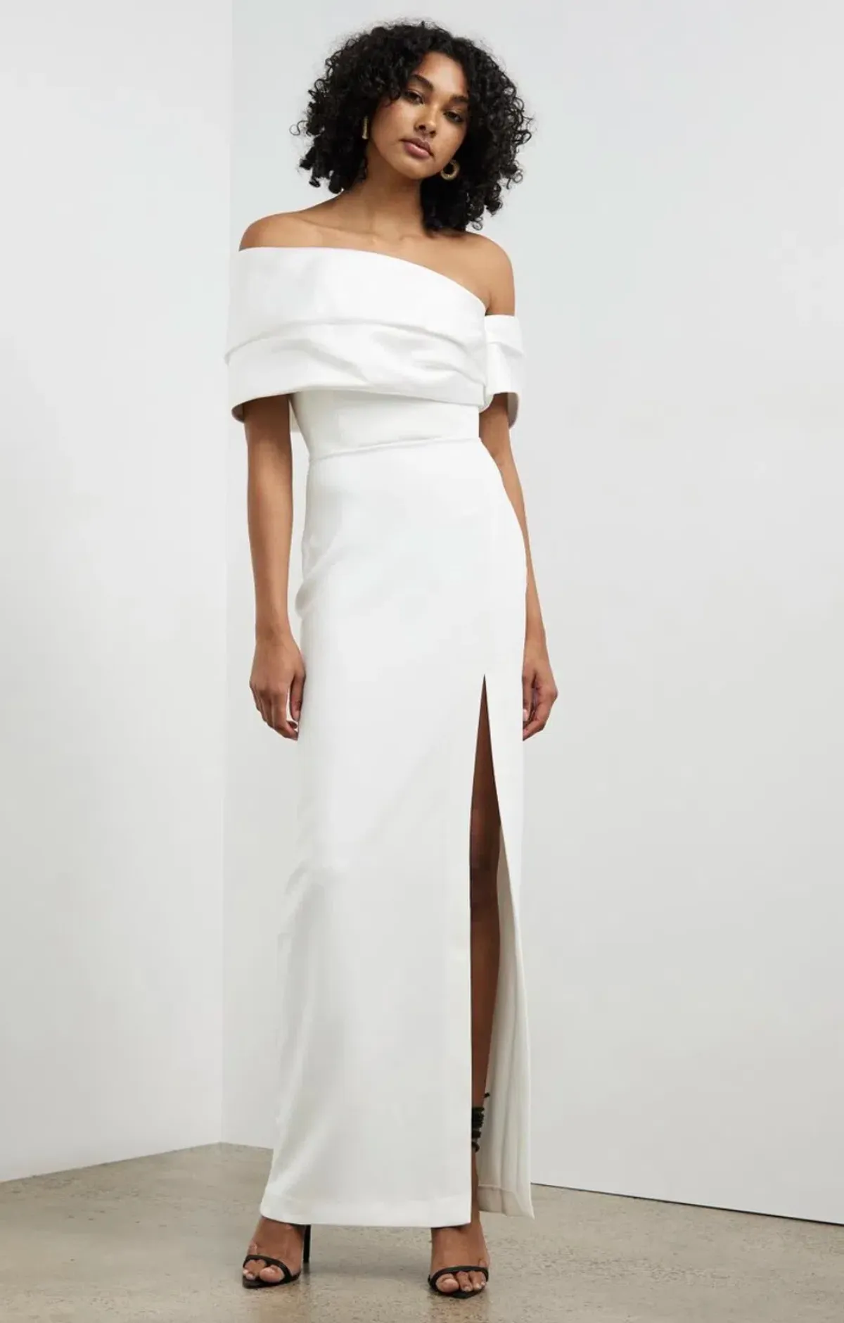 Solace London Alexis Maxi Gown Cream Size 10 - Image 2