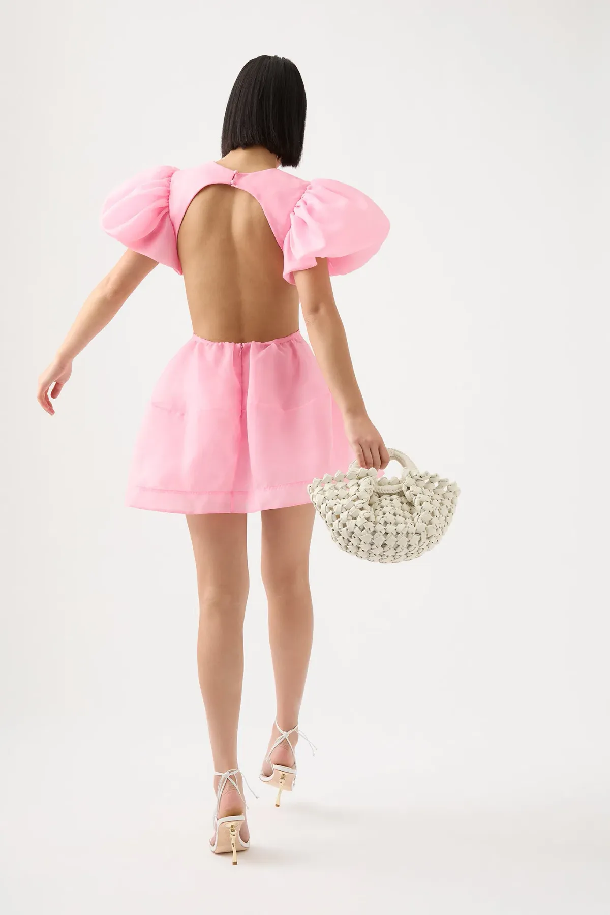 Aje Simplicity Cut Out Mini Dress In Ballet Pink Size 8 - Image 3