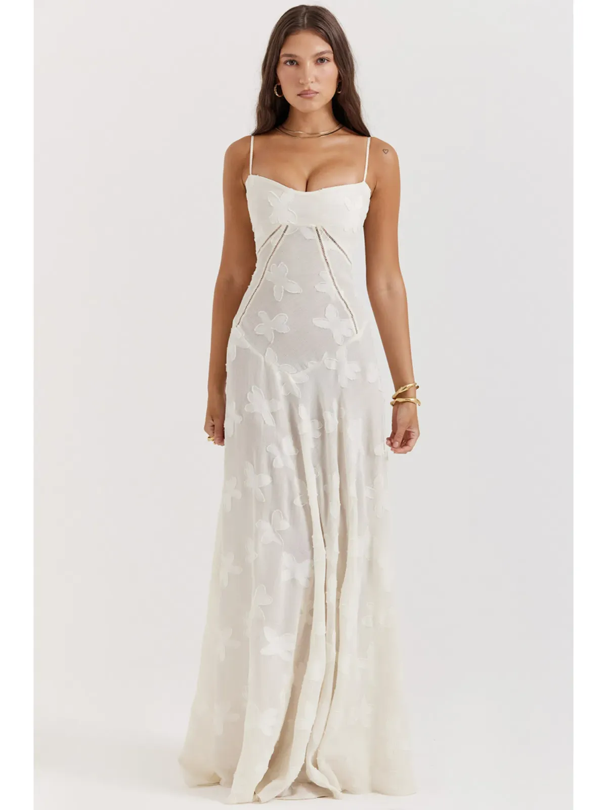 House Of CB Seren Dress In Vintage Cream Size S / AU 8 for rent on The Volte - main image