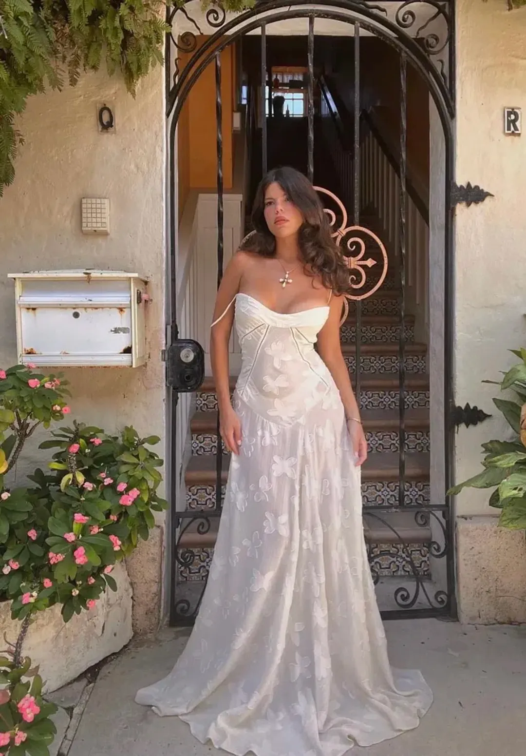 House Of CB Seren Dress In Vintage Cream Size S / AU 8 for rent on The Volte - main image