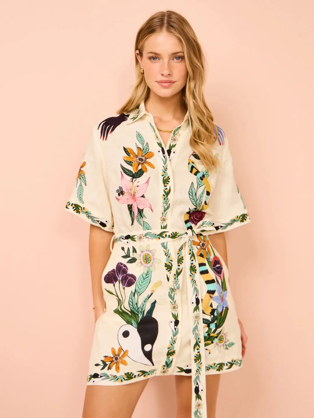 Alemais Meagan Mini Dress Print Size AU 8 for rent on The Volte - main image