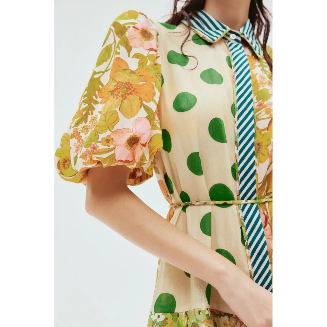 Alemais Finn Shirt Dress Multi Size 6 for rent on The Volte - main image