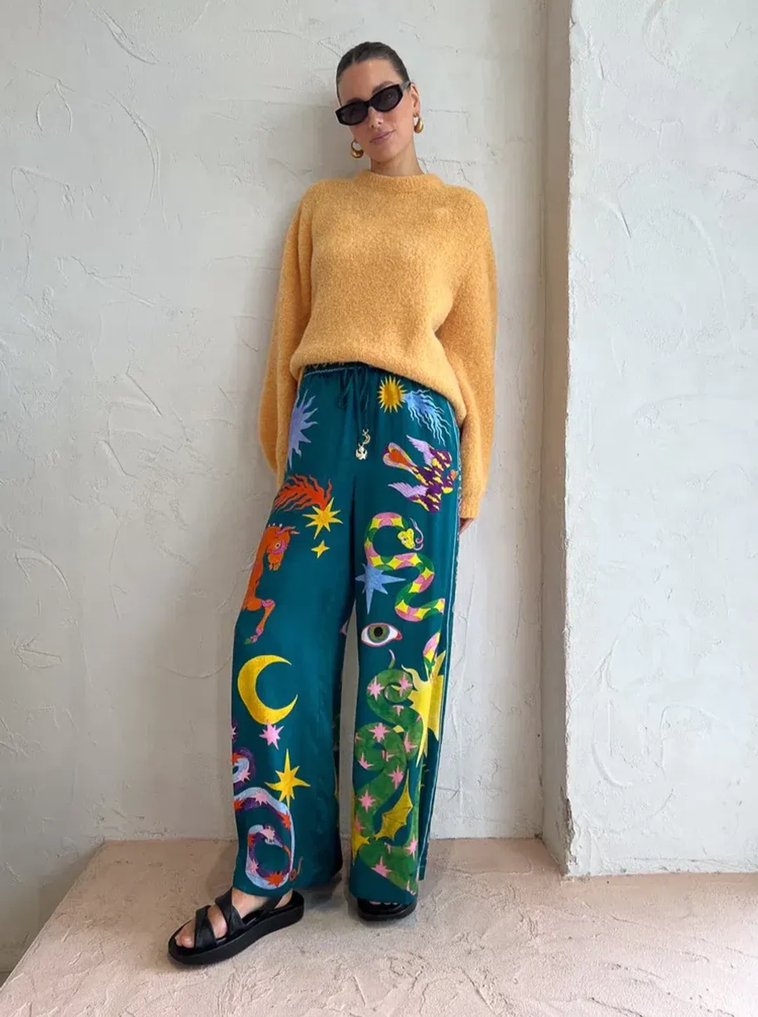 Alemais Guardian Pant Green Multi Size AU 6 for rent on The Volte - main image
