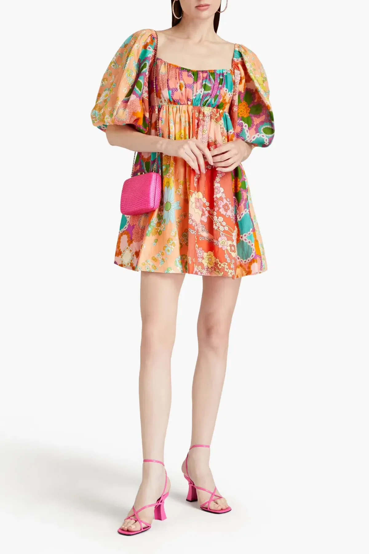 Zimmermann Lola Panelled Mini Dress Multi Floral Size 0P / AU 6 - Image 1
