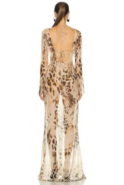 Retrofete Vienna Maxi Dress Vintage Cheetah Size 8 for rent on The Volte - image 7