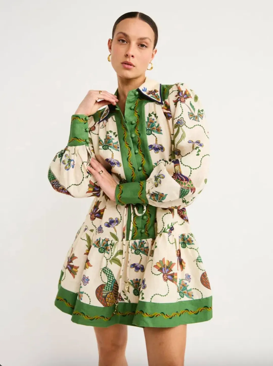 Alemais Birdie Mini Dress In Multi Size 6 for rent on The Volte - main image