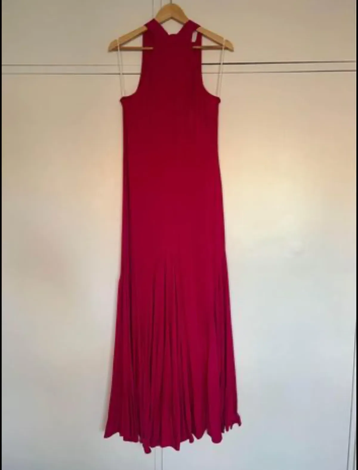 Sass & Bide Halter Neck Sleeveless Long Dress Fuchsia Size 8 - Image 1
