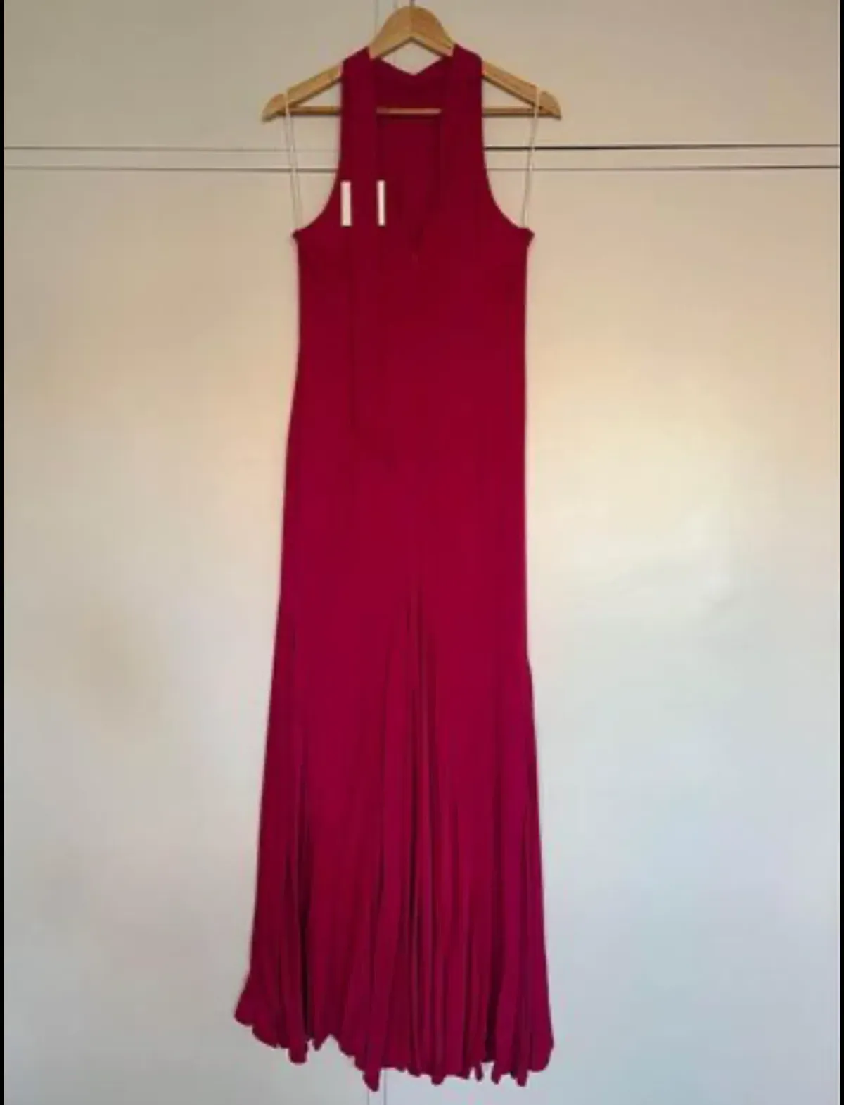 Sass & Bide Halter Neck Sleeveless Long Dress Fuchsia Size 8 - Image 2