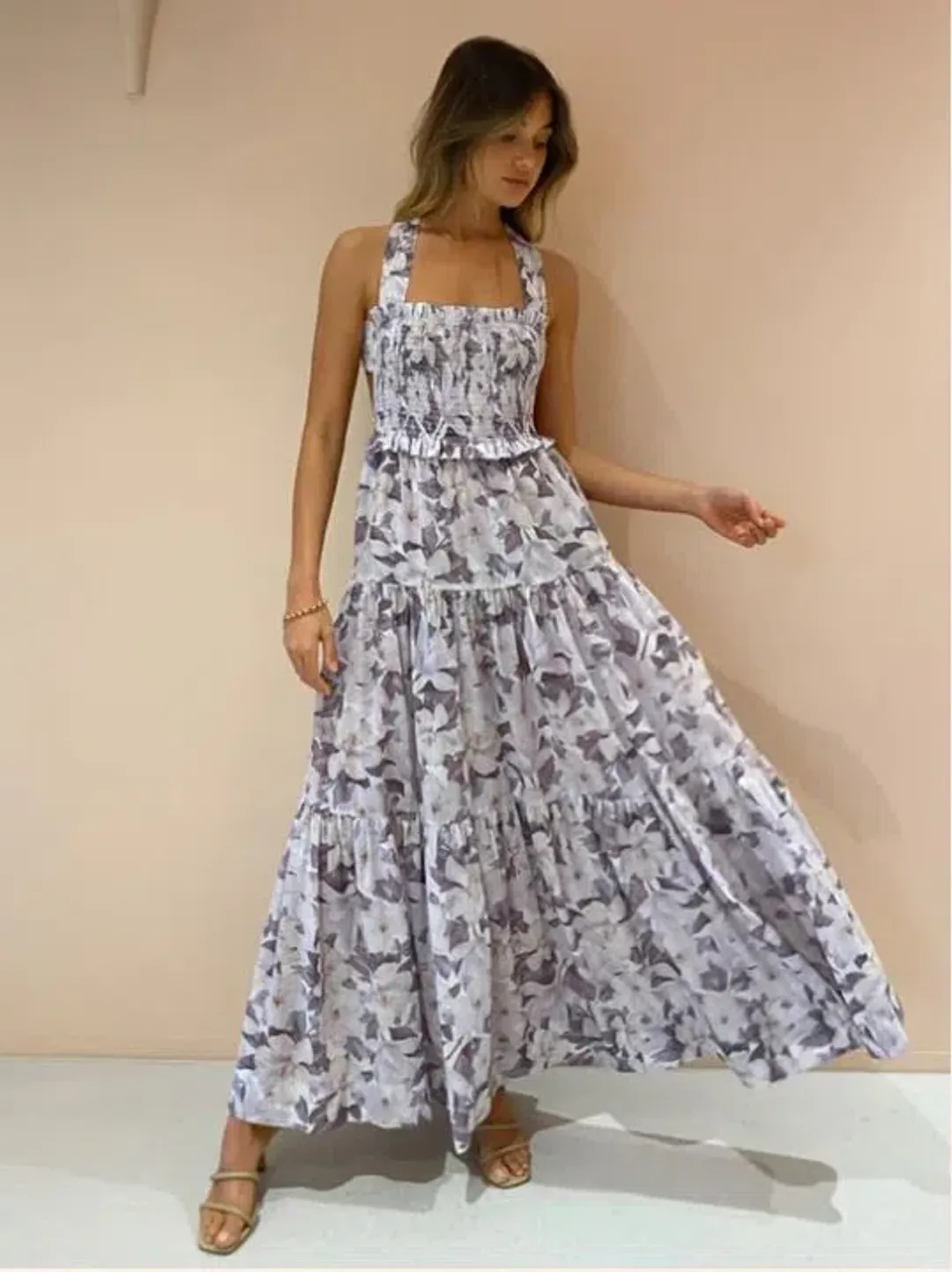 Bec & Bridge Gardenia Cotton Maxi Dress Multi Size AU 8 for rent on The Volte - main image