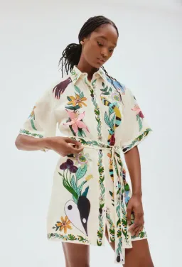 Alemais Meagan Mini Dress Floral Print Size AU 10 for rent on The Volte - image 2