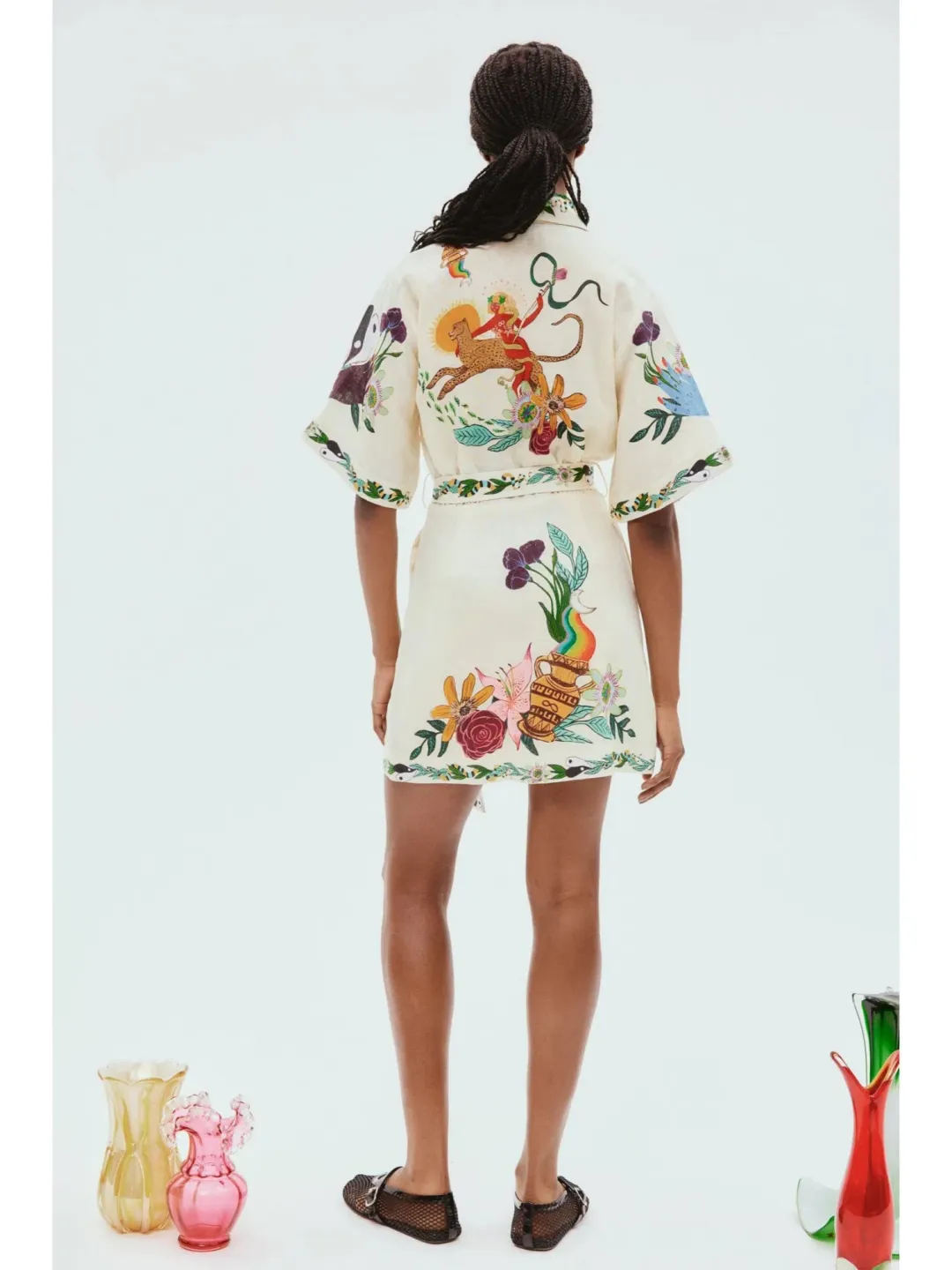 Alemais Meagan Mini Dress Floral Print Size AU 10 for rent on The Volte - main image