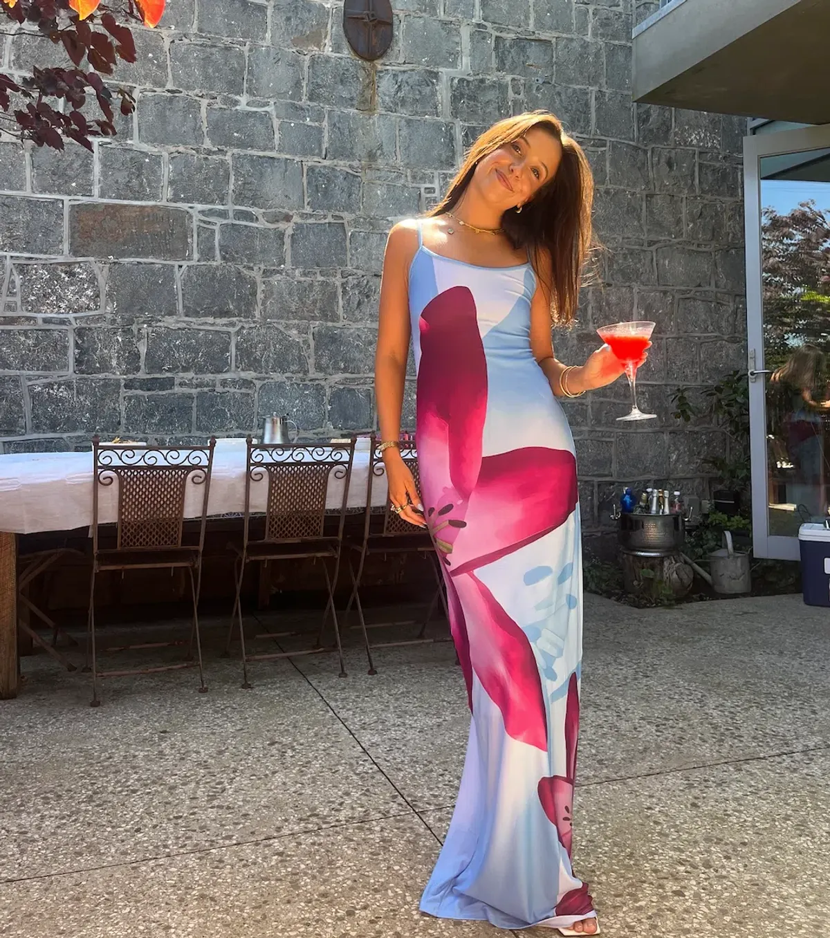 With Harper Lu Slip Dress in Sky Lily Floral Size 8 - Image 1