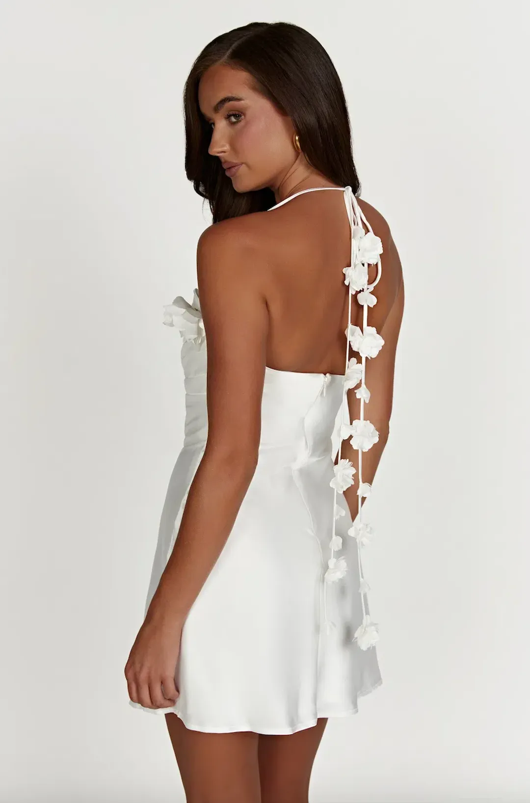 Meshki Otillie Mini Dress White Size 10 for rent on The Volte - main image