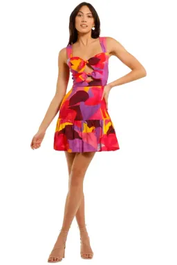 Rebecca Vallance Pablo Tie Mini Dress Multi Size 14 for rent on The Volte - image 1