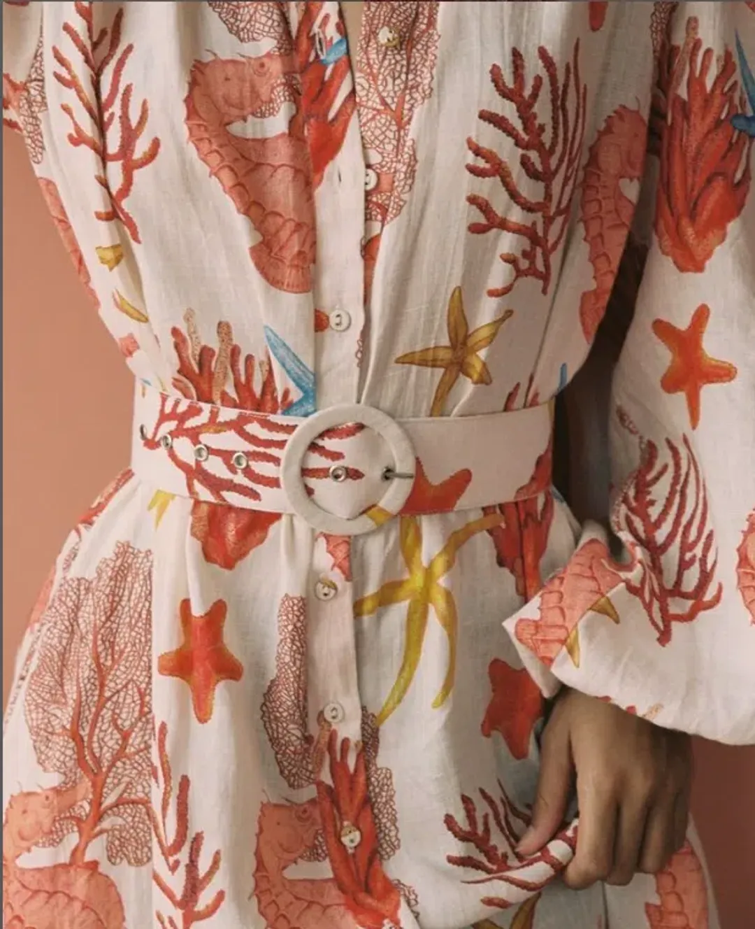Palm Noosa Noddy Maxi Dress in Coral Print Size 10 for rent on The Volte - main image