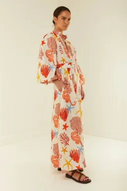 Palm Noosa Noddy Maxi Dress in Coral Print Size 10 for rent on The Volte - image 4