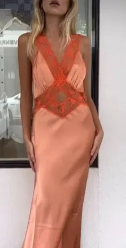 Sir Aries Cut Out Gown in Peach Size 10 for rent on The Volte - image 1