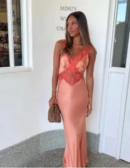 Sir Aries Cut Out Gown in Peach Size 10 for rent on The Volte - image 3