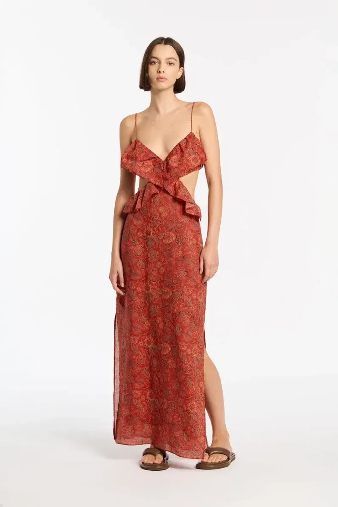 Sir The Label Allegra Ramie Maxi Dress Floral Size 1 / AU 8 for rent on The Volte - main image