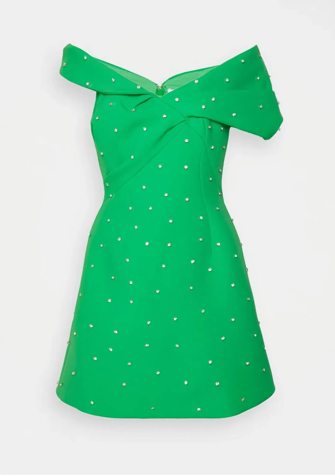 Rachel Gilbert Matteo Beaded Mini Dress in Green Size 4/AU14 for rent on The Volte - main image