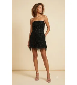 Rachel Gilbert Rollo Mini Dress in Black Size 4/AU14 for rent on The Volte - image 1