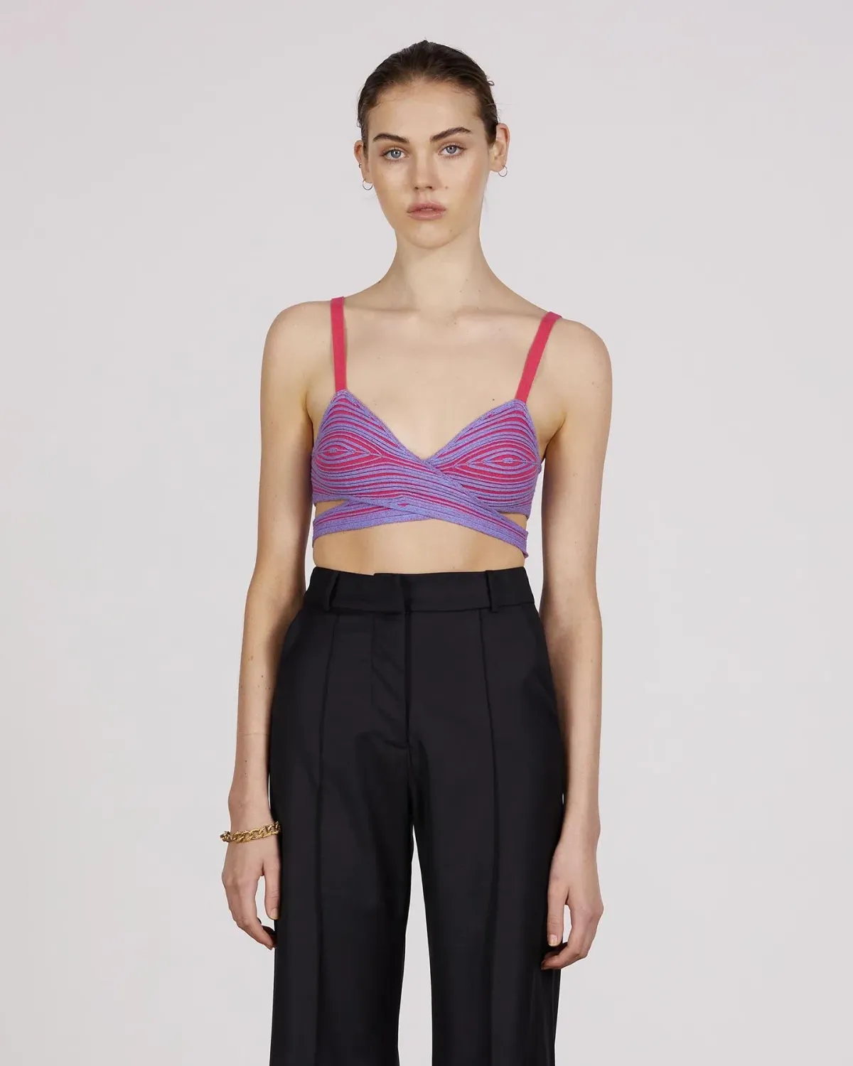 Anna Quan Viki Top Electric pink purple blue size 10 for rent on The Volte - main image