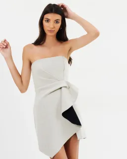 Bec & Bridge Alix Dress Natural Beige Grey Size 10 for rent on The Volte - image 1