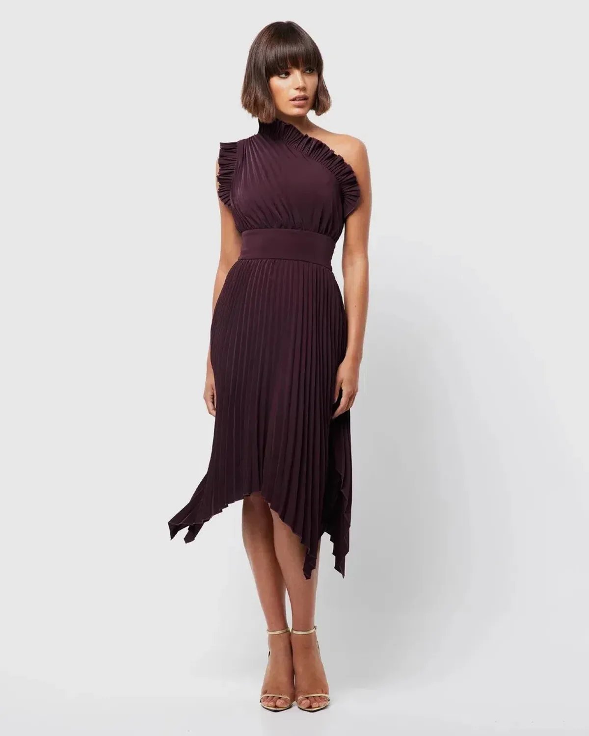 Mossman Lady Like Dress Burgundy Size 6 for rent on The Volte - main image