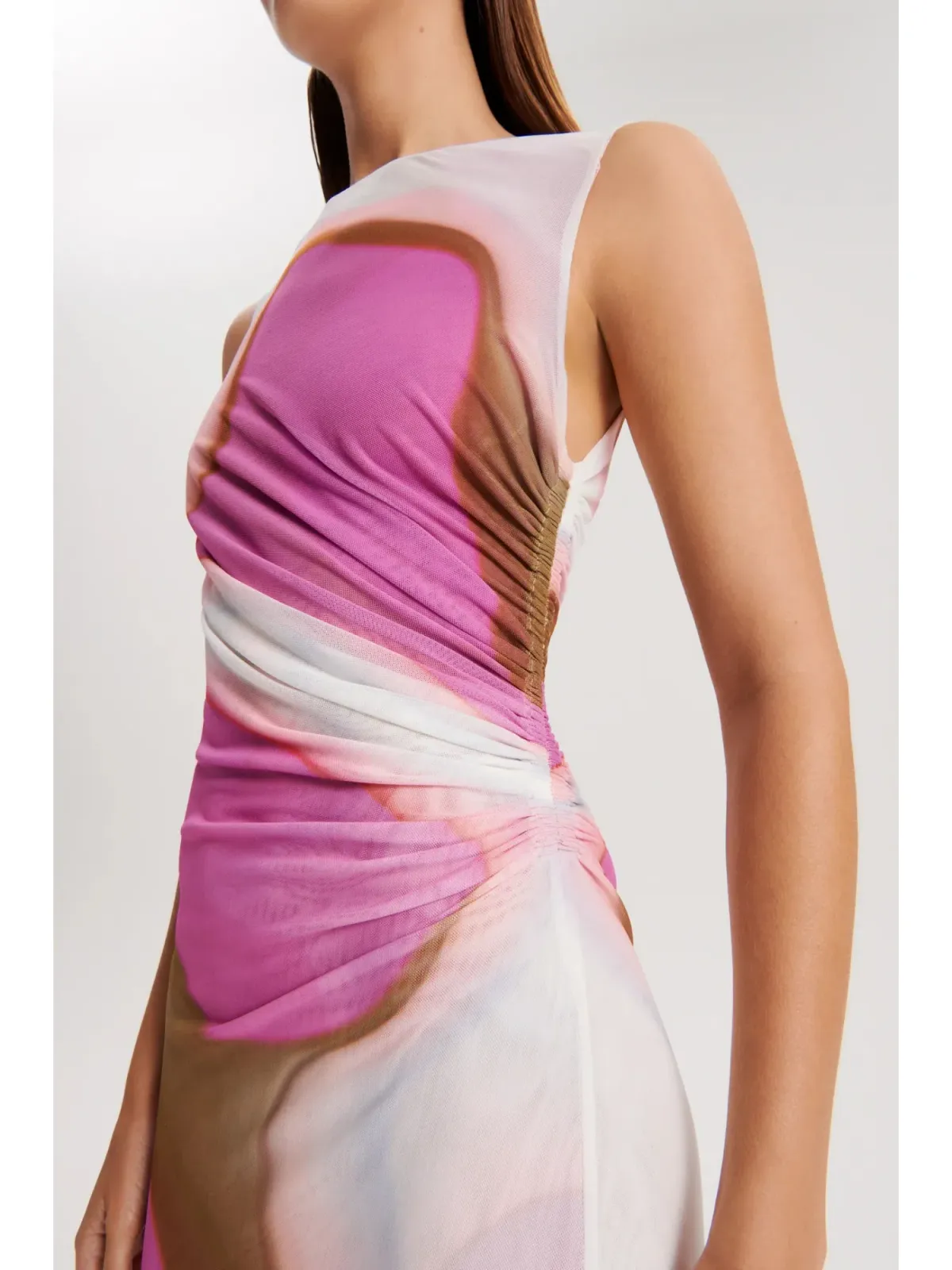 Scanlan Theodore Italian Watercolour Dress PinkTan Size AU 8 - Image 2