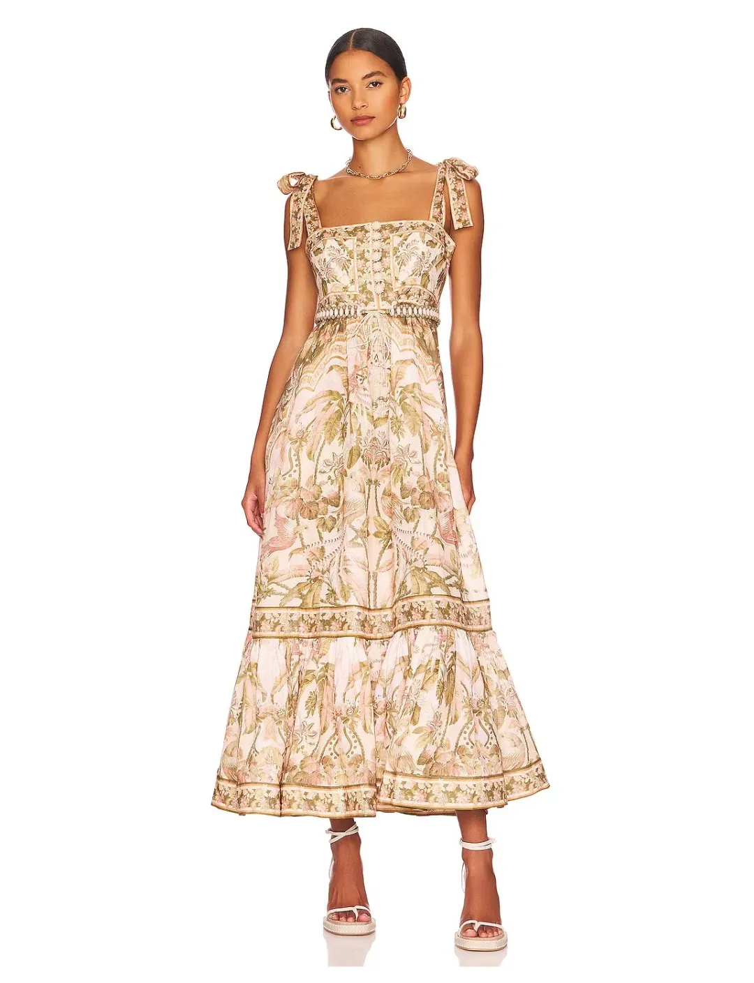 Zimmermann Lyre Bird Picnic Dress Print Size 2 / AU 12 for rent on The Volte - main image