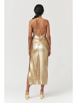 Suboo Pyra Strappy Maxi Dress Gold Size Small / AU 8 for rent on The Volte - image 3