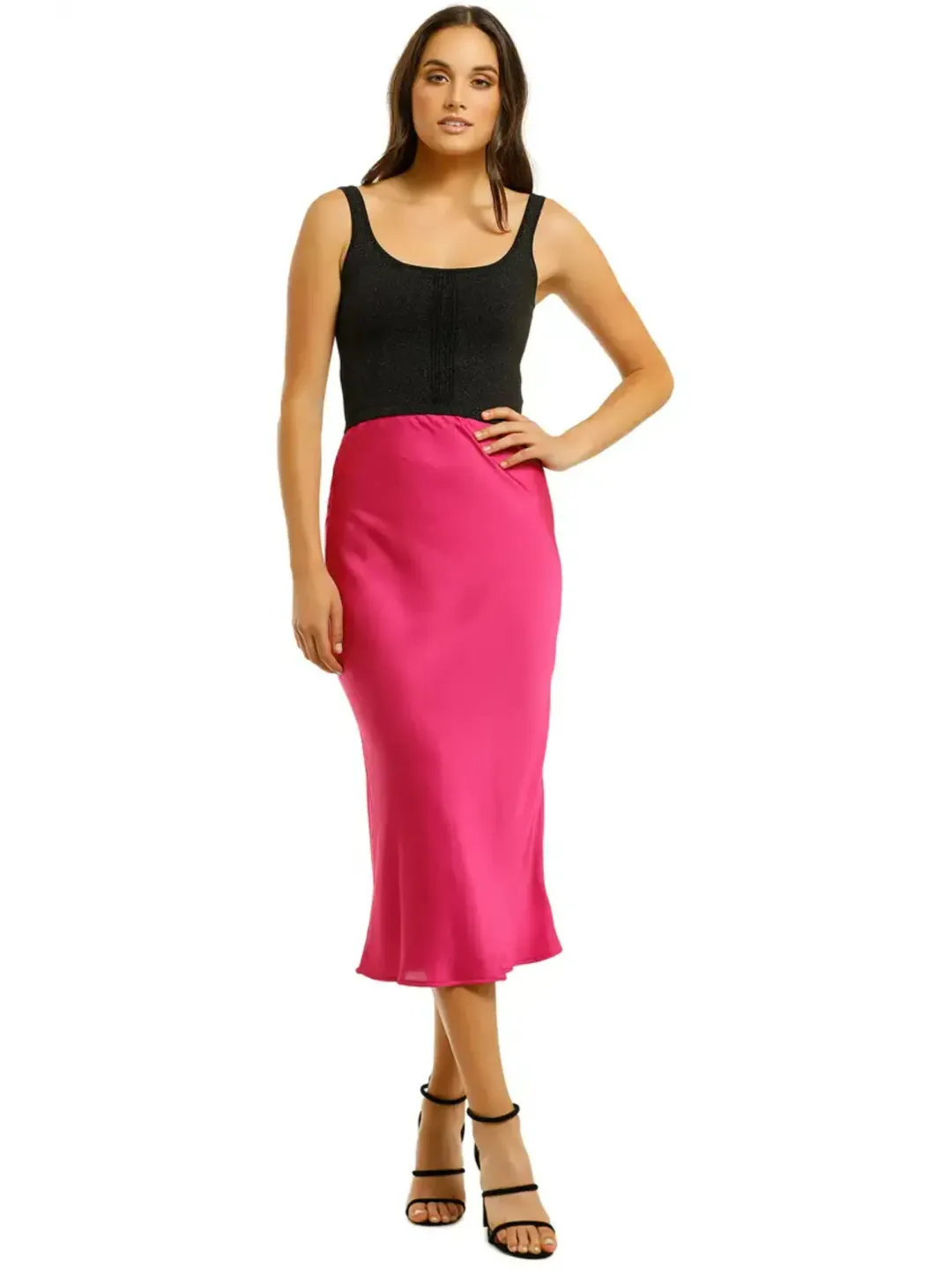 Kookai Como Bias Skirt Fuchia Pink Size 40 / AU 12 for rent on The Volte - main image